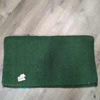 Hand Woven v.Thick & Hvy Wool Western Saddle Pad - Blanket *xc, clean, mnr rubs, hair, pills & snags

