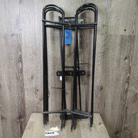 Set of 4: 1 Wall Mount Bracket, 3 Wire Saddle Racks, hooks, tag *new, scuffs, mnr scratches
