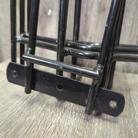 Set of 4: 1 Wall Mount Bracket, 3 Wire Saddle Racks, hooks, tag *new, scuffs, mnr scratches
