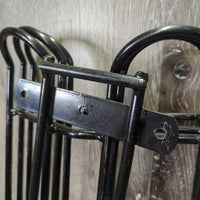 Set of 4: 1 Wall Mount Bracket, 3 Wire Saddle Racks, hooks, tag *new, scuffs, mnr scratches
