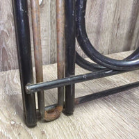 Set of 3: 1 Stall Mount Bracket, sliding hooks, 2 Wire Saddle Racks, hooks *gc, rust, scuffs, scratches
