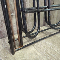Set of 3: 1 Stall Mount Bracket, sliding hooks, 2 Wire Saddle Racks, hooks *gc, rust, scuffs, scratches
