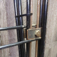 Set of 3: 1 Stall Mount Bracket, sliding hooks, 2 Wire Saddle Racks, hooks *gc, rust, scuffs, scratches
