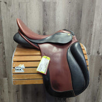 18" XW *6.25" Zaldi New Kent Dressage Saddle, Navy Fleece Zaldi Cover, Info Packet, Rear Gusset Panels, Wool Flocking, Lg Exterior Front Blocks, Flaps: 17.5"L x 10"W Serial #: 18" 34.5 161816

