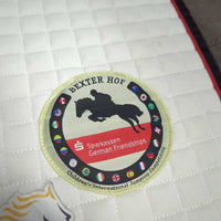 Thick Quilt Jumper Saddle Pad, "Bexter Hof" *vgc, unstitched, clean, mnr stains, hair & pills
