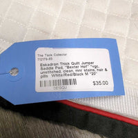 Thick Quilt Jumper Saddle Pad, "Bexter Hof" *vgc, unstitched, clean, mnr stains, hair & pills

