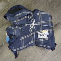 Hvy Duty Rain Sheet, 2 Legs *gc/fair, dirty, rips, chews, popped stitches, faded, rust, mnr wpf, edge rubs
