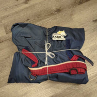 FULL Neck Cotton Lined Hvy Cordura Rain Show Sheet *NOT FOR TURNOUT *vgc/gc, clean, residue, faded, dusty, mnr wpf, older

