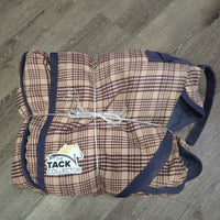 Lt Winter Blanket *gc, mnr wpf, twine tail, tears, snags, faded, rubs, stains, mnr hair, chewed strap, dirt, film, unstitched
