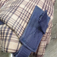 Lt Winter Blanket *gc, mnr wpf, twine tail, tears, snags, faded, rubs, stains, mnr hair, chewed strap, dirt, film, unstitched
