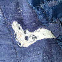 Med Quilt Winter Stable Blanket *fair, clean, faded, v.rubbed & holey lining, unstitched seams, straps & edges, older
