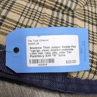 Thick Jumper Saddle Pad *vgc/gc, clean, stained underside, v.mnr hair, rubs, pills, older

