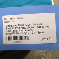 Thick Quilt Jumper Saddle Pad *gc, clean, faded, mnr rubs, pills, mnr stains
