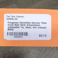 Narrow Thick Draw Rein Girth Attachment, adjustable *xc, clean, mnr creases
