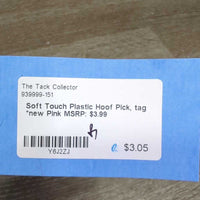 Soft Touch Plastic Hoof Pick, tag *new
