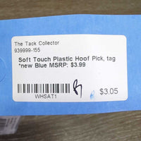 Soft Touch Plastic Hoof Pick, tag *new
