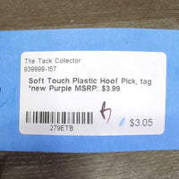 Soft Touch Plastic Hoof Pick, tag *new
