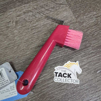 Thick Plastic Hoof Pick, Bristle Brush, tag *new
