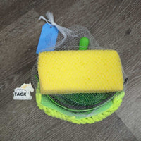 Squeaky Clean Kit; Sponge, Sweat Scraper, Mitt, Mesh Bag, Tag *new
