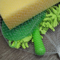 Squeaky Clean Kit; Sponge, Sweat Scraper, Mitt, Mesh Bag, Tag *new
