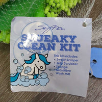 Squeaky Clean Kit; Sponge, Sweat Scraper, Mitt, Mesh Bag, Tag *new
