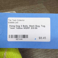 Dog 3 Balls, Mesh Bag, Tag, *new
