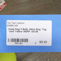 Dog 3 Balls, Mesh Bag, Tag, *new

