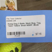 Dog 3 Balls, Mesh Bag, Tag, *new
