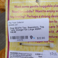 Dog Giraffe Toy, Squeakers, Tag, *new
