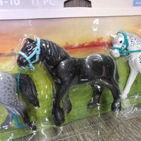 11 Pc 3 Horse Play Set #70683, Box *new
