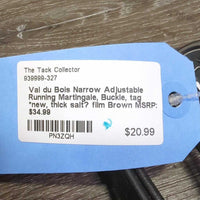 Narrow Adjustable Running Martingale, Buckle, tag *new, thick salt? film
