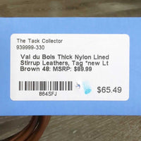 Thick Nylon Lined Stirrup Leathers, Tag *new
