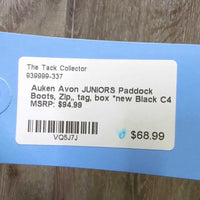 JUNIORS Paddock Boots, Zip, tag, box *new
