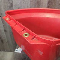 Plastic Corner Feeder *vgc/gc, clean, scratches, scuffs, chews, edge dents, mnr faded, residue, peeled label
