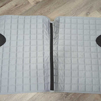 Thicl Quilt Dressage Saddle Pad *vgc, clean, hairy, edge frays, rubs & pills, seam puckers
