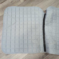 Thicl Quilt Dressage Saddle Pad *vgc, clean, hairy, edge frays, rubs & pills, seam puckers

