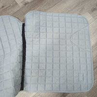 Thicl Quilt Dressage Saddle Pad *vgc, clean, hairy, edge frays, rubs & pills, seam puckers
