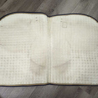 Quilt Dressage Saddle Pad *gc, clean & dirty?, stains, mnr hair, pills, cut tabs, stains
