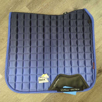 Satin Quilt Dressage Pad, set of 4 Polos, bag *vgc, clean, cut tabs, hair, mnr residue, rubs, v. mnr stains
