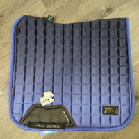 Satin Quilt Dressage Pad, set of 4 Polos, bag *vgc, clean, cut tabs, hair, mnr residue, rubs, v. mnr stains
