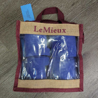 Satin Quilt Dressage Pad, set of 4 Polos, bag *vgc, clean, cut tabs, hair, mnr residue, rubs, v. mnr stains
