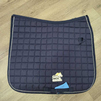 Thin Quilt Dressage Saddle Pad *gc, clean, v.hair, pills, snags, cut tabs
