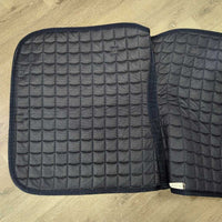 Thin Quilt Dressage Saddle Pad *gc, clean, v.hair, pills, snags, cut tabs
