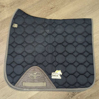 Thick Quilt Dressage Saddle Pad *vgc, clean, rubs, pills, hair, dirt?residue, cut tabs, edge rubs
