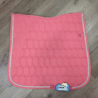 Quilt Dressage Pad, piping, bling, Faux Fur Bell Boots, 4 Polo Wraps, Bag *vgc, clean, hair, mnr dirt, stains, rubs, threads, cut tabs
