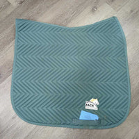 Thin Quilt Dressage Saddle Pad *gc/vgc, clean & mnr dirty, hairy, stains, rubs
