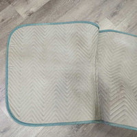 Thin Quilt Dressage Saddle Pad *gc/vgc, clean & mnr dirty, hairy, stains, rubs
