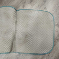 Thin Quilt Dressage Saddle Pad *gc/vgc, clean & mnr dirty, hairy, stains, rubs
