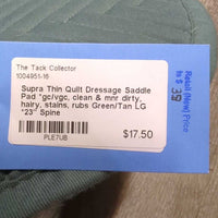 Thin Quilt Dressage Saddle Pad *gc/vgc, clean & mnr dirty, hairy, stains, rubs
