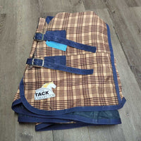 Lined Rainsheet, 2 legs *gc, v.faded, clean, repairs, sm holes, mnr wpf, rubs & hairy, older
